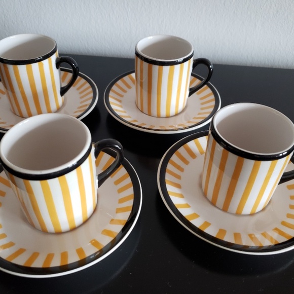 Bonwit Teller Made in Italy Espresso 4 cup saucers - Picture 8 of 8